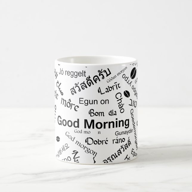 Mug Bonjour dans toutes les langues du monde (Centre)