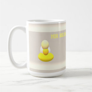 Mug Bonjour Drôle Salutation M. Blob crème couleur jau