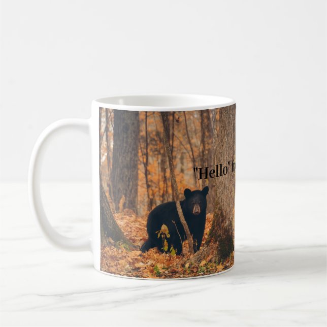 Mug Bonjour du Wisconsin avec l'ours noir (Gauche)
