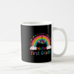 Mug Bonjour Enseignant Enfant Licorne Mignonne Arc-en-