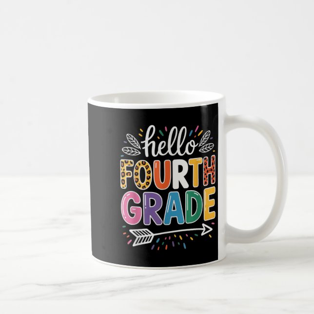 Mug Bonjour Équipe de 4e année Retour à l'école T (Droite)