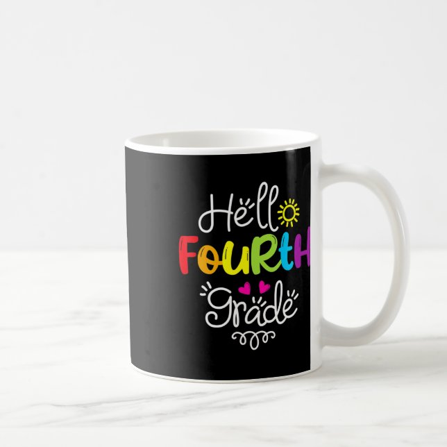 Mug Bonjour Équipe de quatrième année 4e année Retour  (Droite)