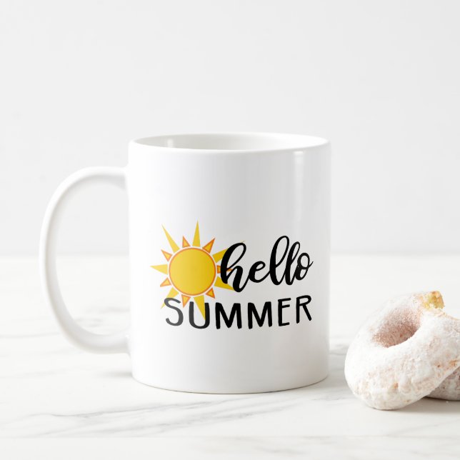 Mug bonjour été (Avec donut)