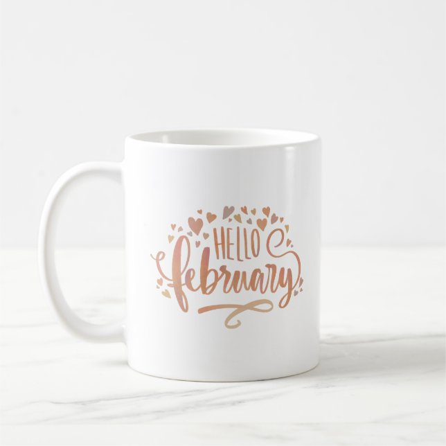 Mug bonjour février (Gauche)