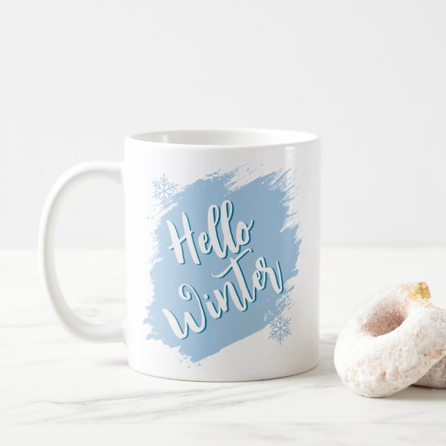 Mug Bonjour hiver Frosty hiver (Avec donut)