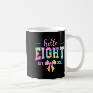 Mug Bonjour huit est 2018 8e anniversaire coquette 8 a