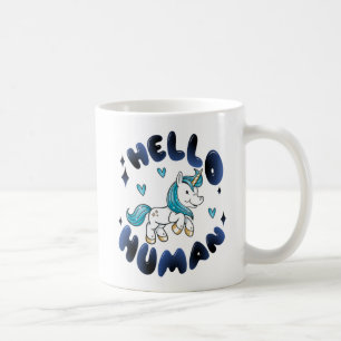 Mug Bonjour humain Lovely Unicorn