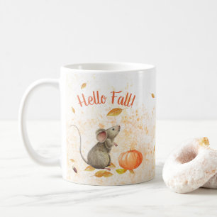 Mug Bonjour joli souris d'automne