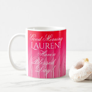 Mug Bonjour, Lauren, une journée de bénévolat!messa