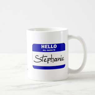 Mug Bonjour mon nom est Stephanie (bleue)