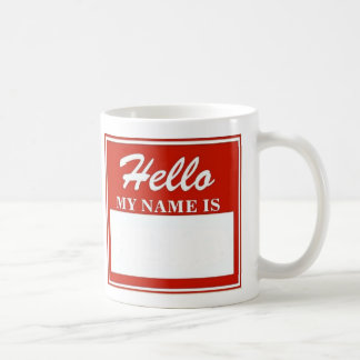 Mug BONJOUR mon nom est (votre nom ici)
