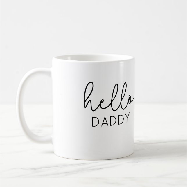 Mug Bonjour papa s'attend à une surprise (Gauche)