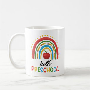 Mug Bonjour Préscolaire Rainbow Retour À L'École Ensei