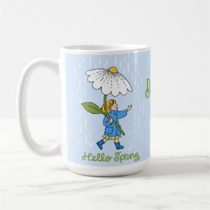 Mug Bonjour Printemps mignon bouchon cadeau d'annivers