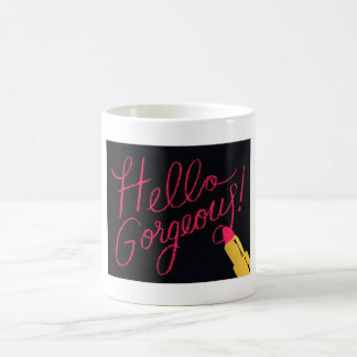 Mug Bonjour rouge à lèvres magnifique