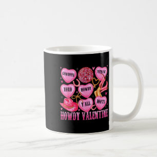 Mug Bonjour Saint-Valentin Cowgirl occidentale Cœurs B