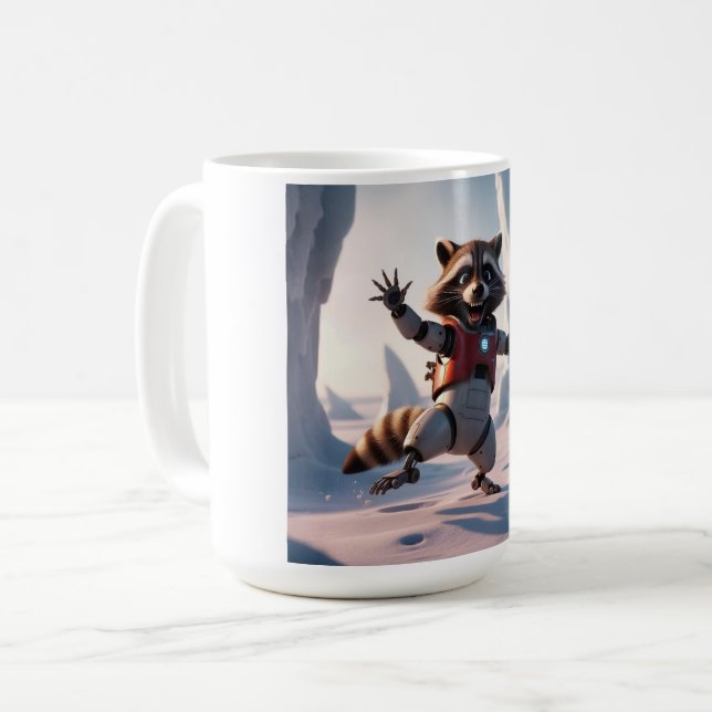 Mug Bonjour, Salut Raccon (Devant gauche)