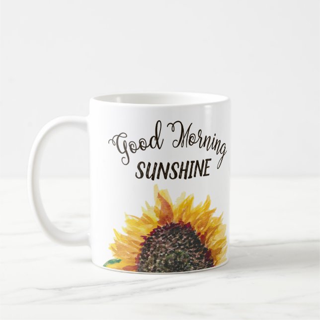 Mug Bonjour soleil jolie tournesol (Gauche)