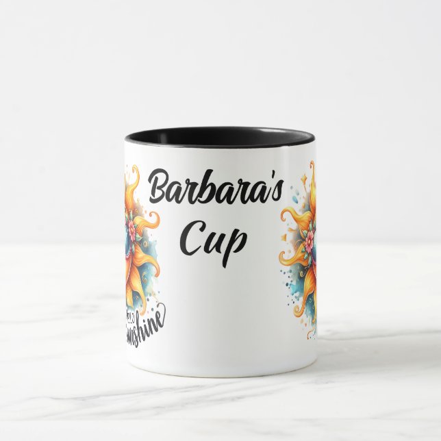 Mug Bonjour Sunshine personnalisée (Centre)