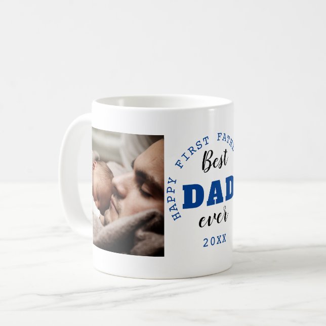 Mug Bonne 1ère Fête des pères 2022 Meilleur Papa Ever  (Devant gauche)