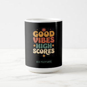 Mug Bonne ambiance et scores élevés Typographie person