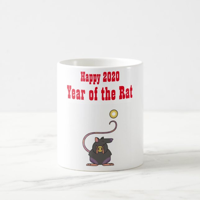 Mug Bonne année 2020 RAT chinois Nouvel an Cadeaux Zod (Centre)