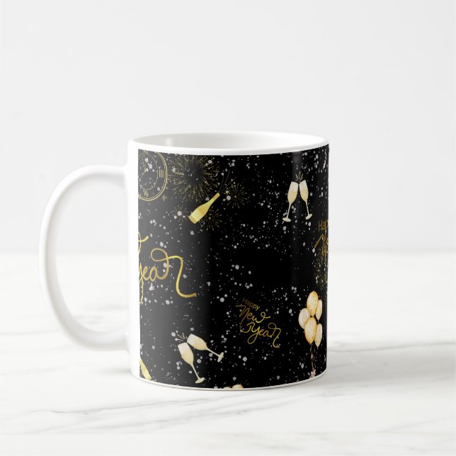 Mug Bonne Année 2026 Motif Sans Couture (Gauche)