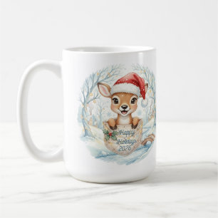 Mug Bonne année 2027 avec le cerf de Noël