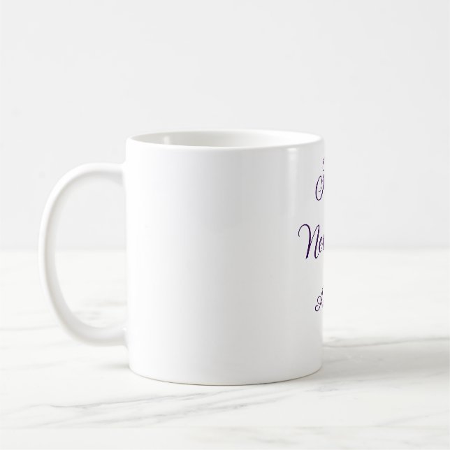 Mug Bonne année calligraphie violette simple minimalis (Gauche)