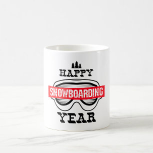 Mug Bonne année de snowboard