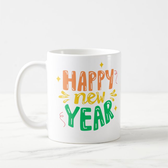 Mug Bonne année Design de fête (Gauche)