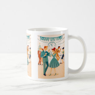 Mug Bonne année milieu du siècle La danse du Martini