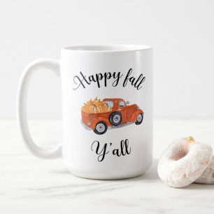 Mug Bonne automne Y'all Fall Chutes de café saisonn