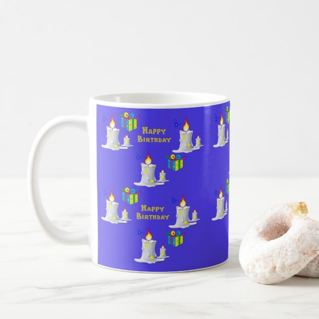 Mug Bonne bougie d'anniversaire (Avec donut)