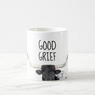 Mug bonne chagrin amusant citation humour vache longho