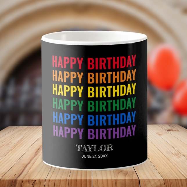 Mug Bonne fête d'anniversaire LGBT Pride transgenre LG (Créateur téléchargé)