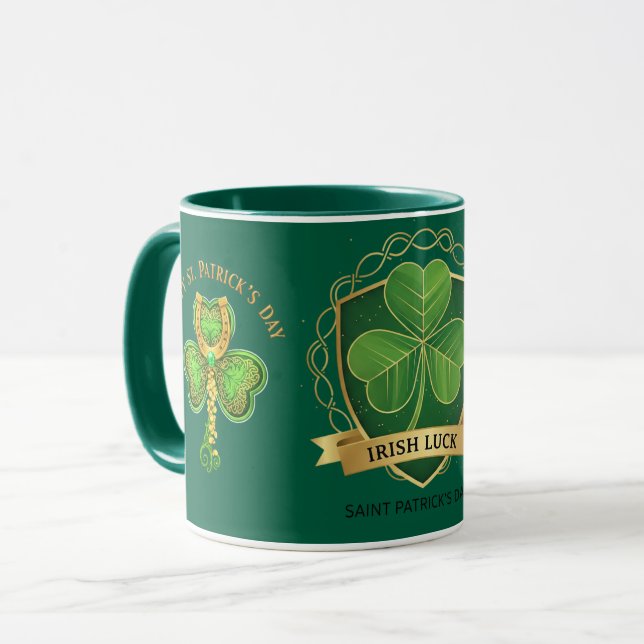 Mug Bonne Fête de la Saint-Patrick Chance Irlandai (Devant gauche)