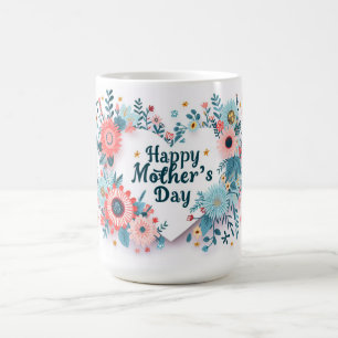 Mug Bonne fête des mères Coeur floral