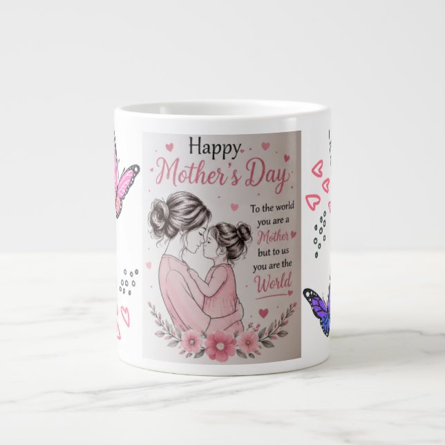 Mug Bonne Fête des Mères Papillon (Devant)