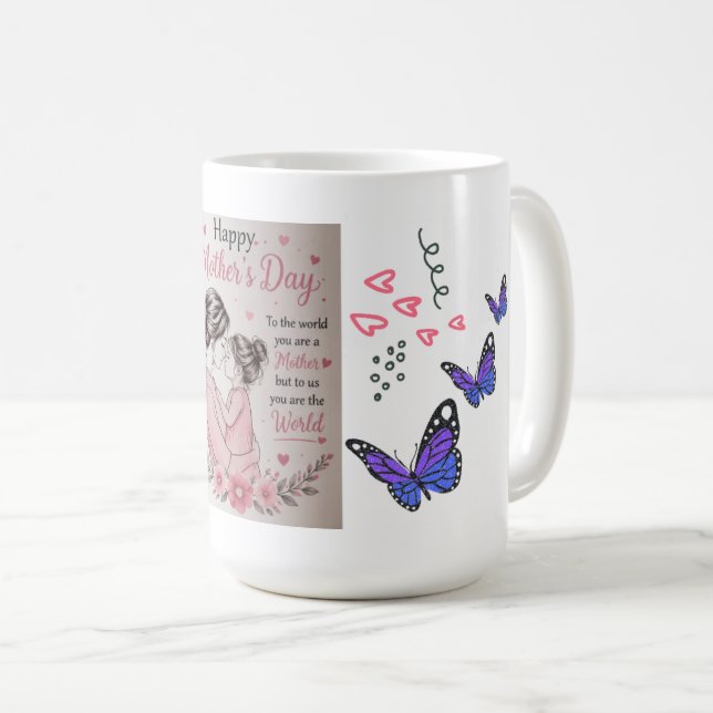 Mug Bonne Fête des Mères Papillon (Devant droit)