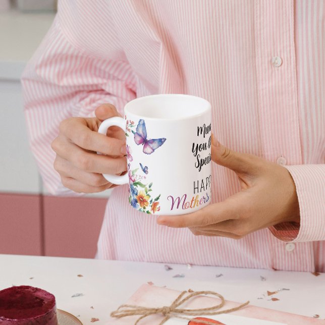 Mug Bonne fête des mères papillons Fleur sauvage (Créateur téléchargé)