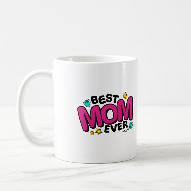 Mug Bonne Fête des mères pour la meilleure maman jamai (Gauche)