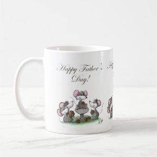 Mug Bonne fête des pères à Mic, Mac et Moe