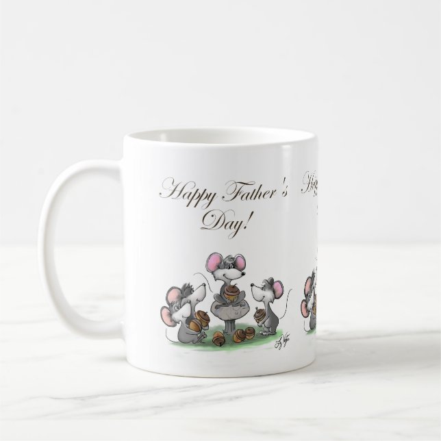 Mug Bonne fête des pères à Mic, Mac et Moe (Gauche)