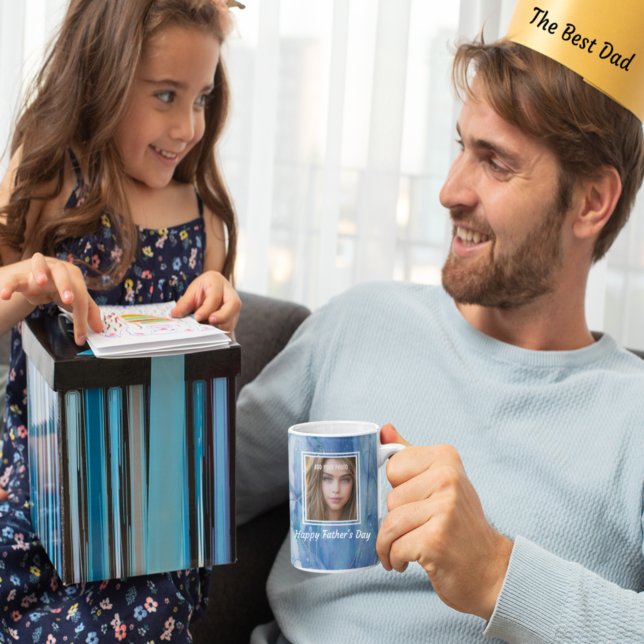 Mug Bonne Fête des pères Blue Agate Geode (Créateur téléchargé)