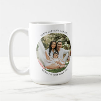 Mug Bonne Fête des pères Papa Round Photo Simple Cadea