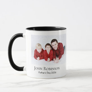 Mug Bonne fête des Pères Photo avec nom et année
