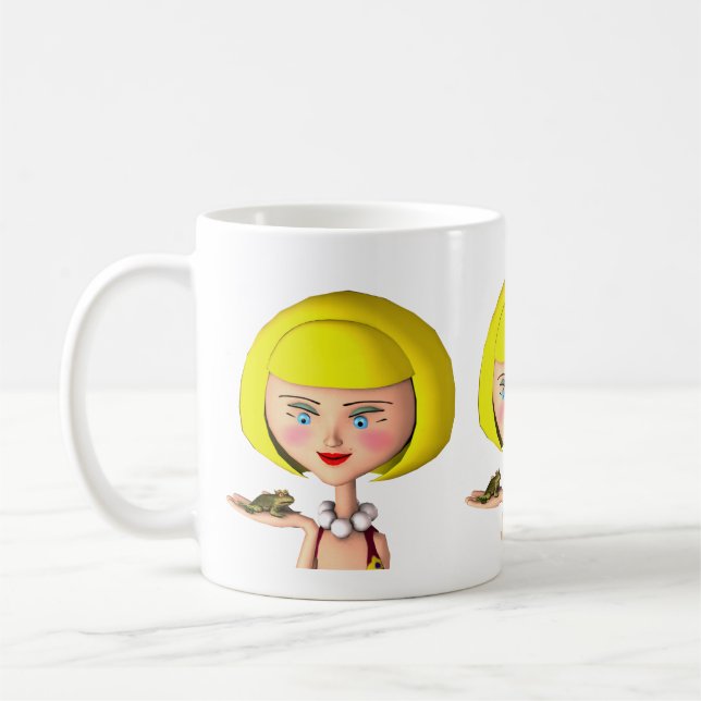 Mug Bonne fille avec Prince de la grenouille (Gauche)