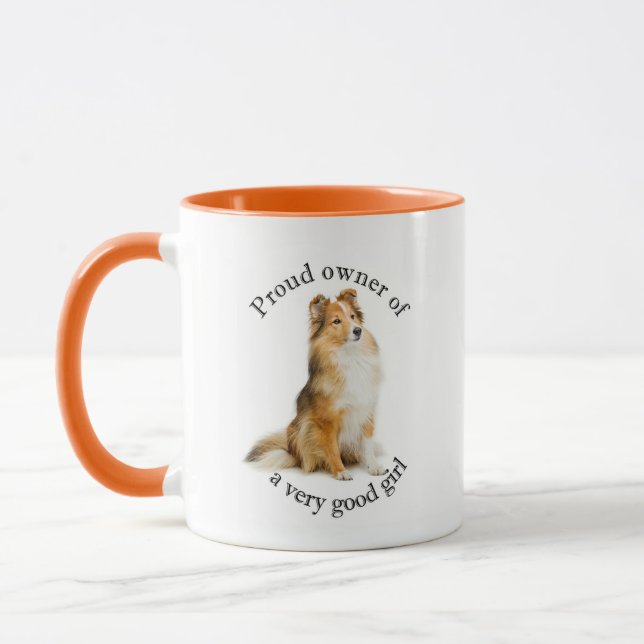 Mug Bonne fille Sheltie (Gauche)
