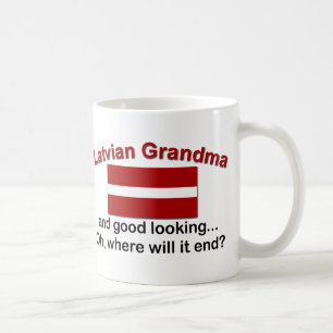 Mug Bonne grand-maman de Latvian de Lkg